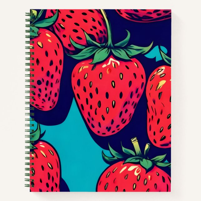 Carnet Strawberry spiral notebook (Devant)
