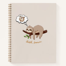 Carnet Stretch Tomorrow Sloth | Minimaliste Cosy