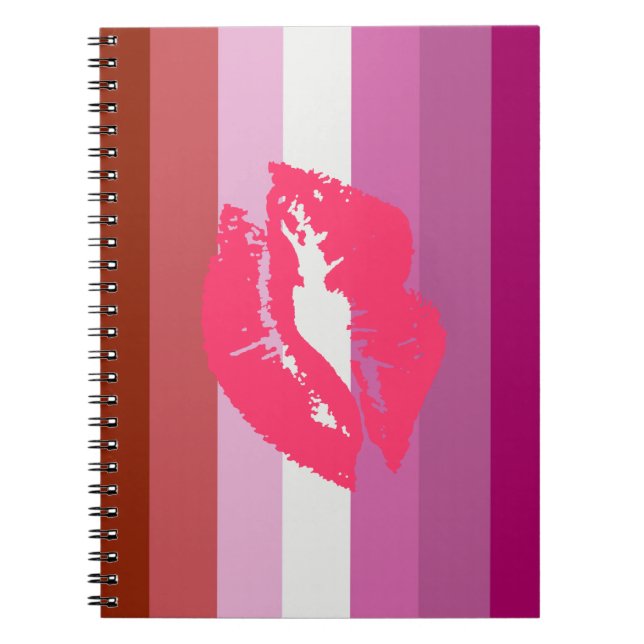 Carnet STRIPES DE DRAPEAU LESBIEN AVEC SYMBOLE -.png (Devant)
