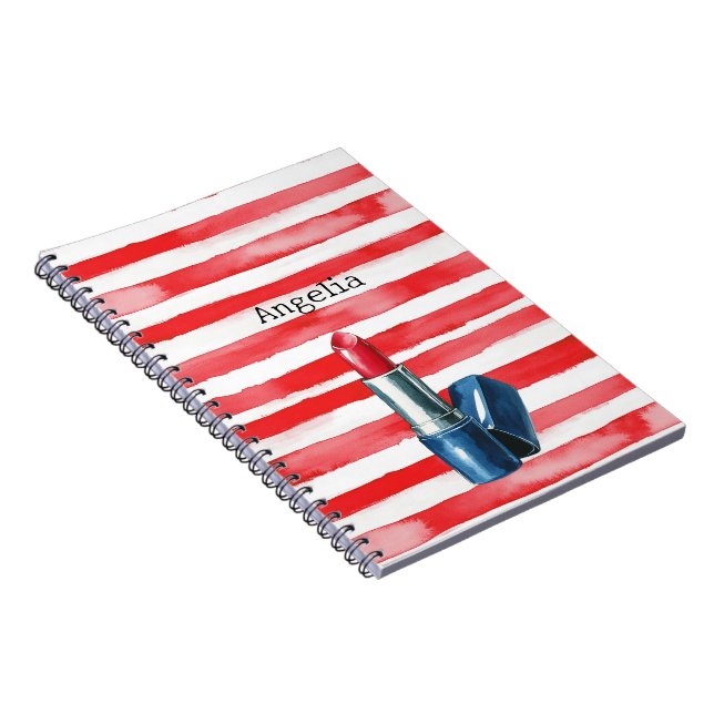 Carnet Stripes French Riviera Red Lipstick (Côté Droit)