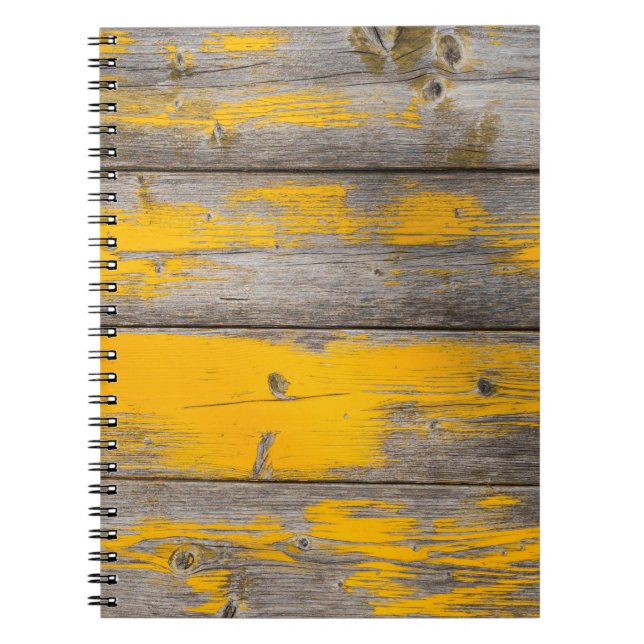Carnet Structure jaune mur en bois texture (Devant)