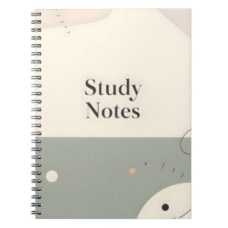Carnet Student Study Notebook Minimalist Aesthetic Notes