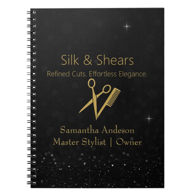 Carnet Studio de Cheveux de luxe avec Parties scintillant (Devant)