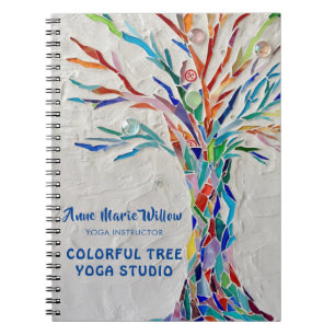 Carnet Studio Yoga Coloré Mosaic Tree
