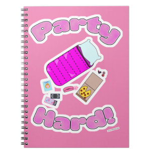 Carnet Stwood Party Hard Fun Slogan Dessin Joie