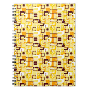 Carnet Style abstrait jaune et noir moderne