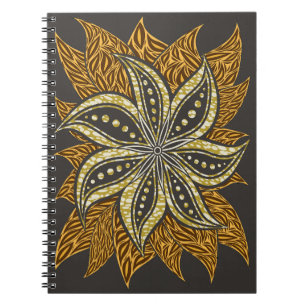 Carnet Style Batik Floral Abstrait africain