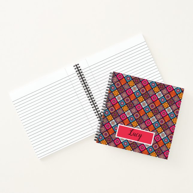 Carnet style boho coloré (Intérieur)