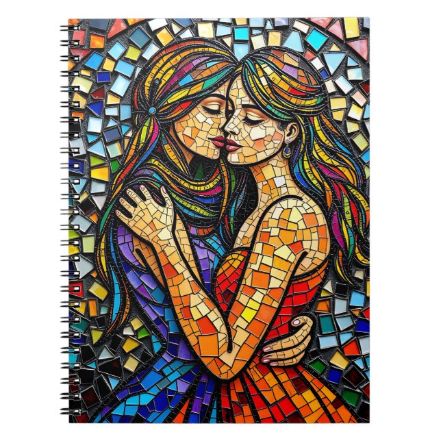 Carnet Style Carrelage Mosaïque Art Art Romantique Embras (Devant)