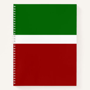 Carnet Style de bloc de couleur rouge vert
