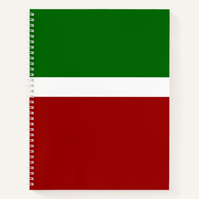 Carnet Style de bloc de couleur rouge vert (Devant)