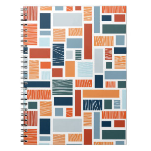 Carnet Style géométrique coloré du milieu du siècle
