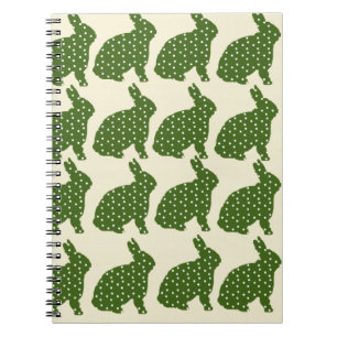 Carnet Stylé Hipster green cool lapines