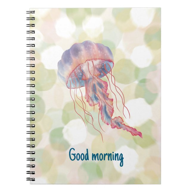 Carnet Style Jellyfish-Qualle-Watercolor (Devant)