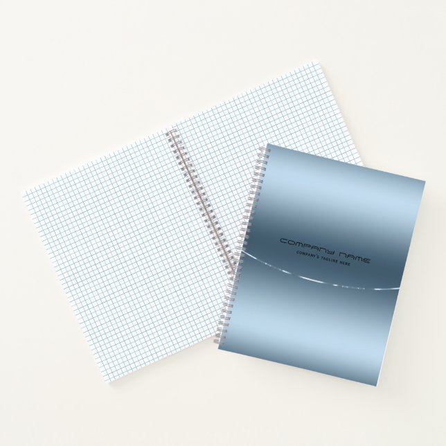 Carnet Style métallique bleu acier inoxydable (Intérieur)