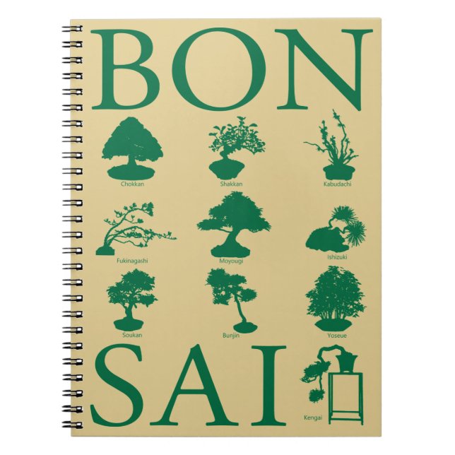 Carnet Styles de base de l'arbre Bonsai (Devant)
