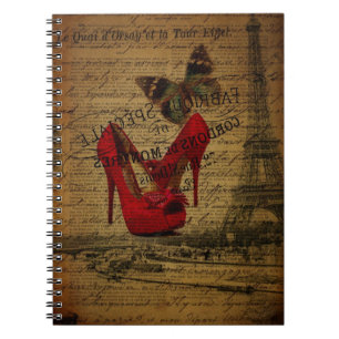 Carnet Stylets de rouge de fashionista de Tour Eiffel de