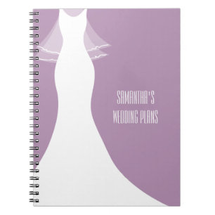 Carnet Stylish purple wedding planner organizer notebook