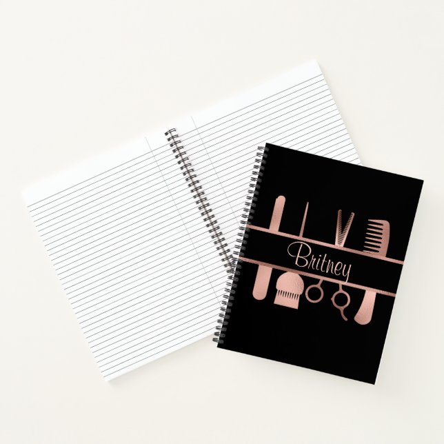 Carnet Styliste rose Gold Hair Personnalisée (Intérieur)