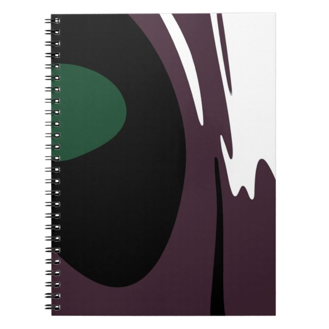 Carnet Submersion : Noir Abstrait, Blanc, Violet & Vert (Devant)