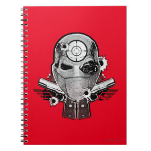 Carnet Suicide Squad   Deadshot Mask & Guns Tattoo Art