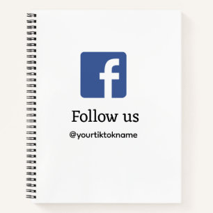 Carnet suivez-nous nom d'utilisateur facebook médias soci