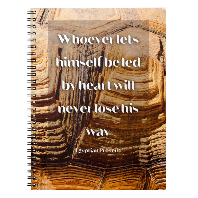 Carnet Suivez votre coeur Inspirational Egyptian Proverbe (Devant)