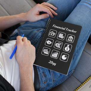 Carnet Suivi financier blanc et noir