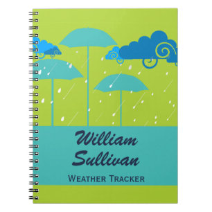 Carnet Suivi météo Vert bleu