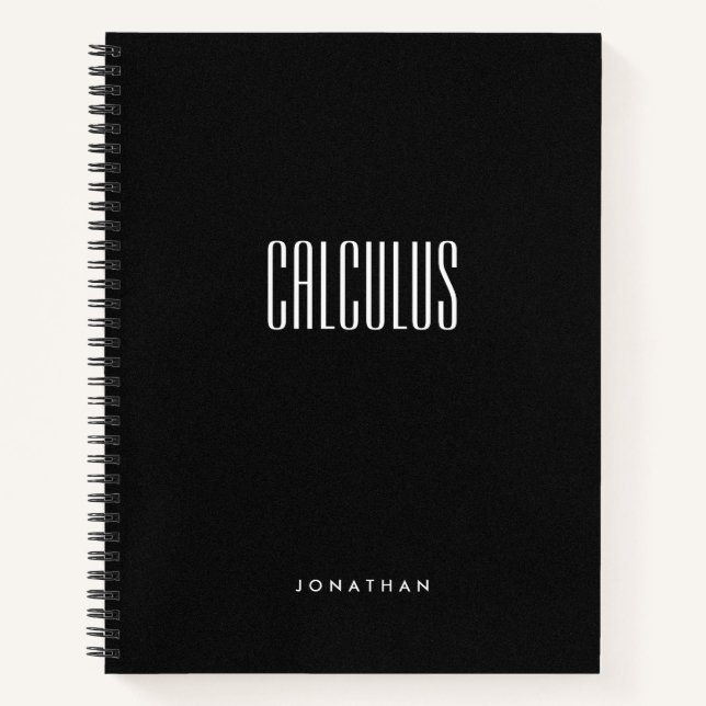 Carnet Sujet à motif noir classique (Devant)