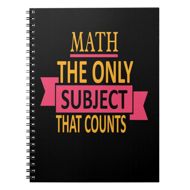 Carnet Sujet de calembour de maths seulement qui compte (Devant)