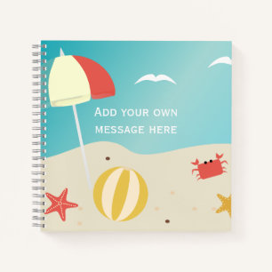 Carnet Summer Beach Seaside Holiday Texte personnalisé