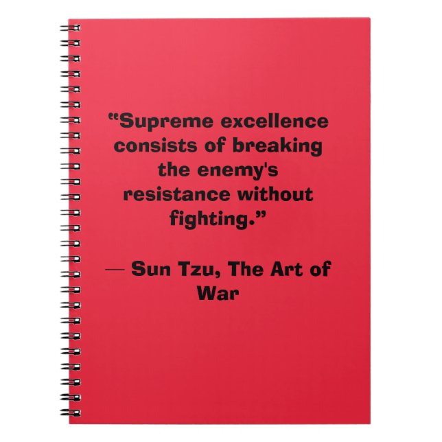 Carnet Sun Tzu Art de la guerre Bébé Gagnant  (Devant)