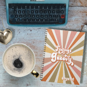Carnet Sunburst Rainbow Retro Hippie 60s Feeling Groovy