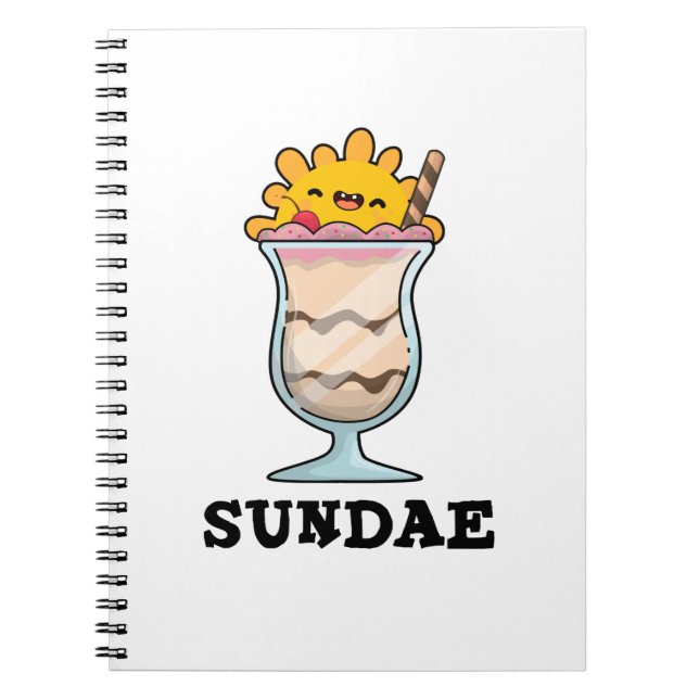 Carnet Sundae Funny Sunday Glace Cream Pun (Devant)
