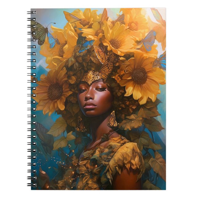 Carnet Sunflower Goddess Art Imaginaire (Devant)