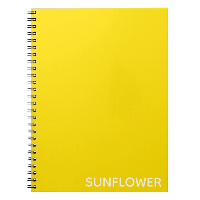 Carnet Sunflower jaune Nom de la couleur (Devant)