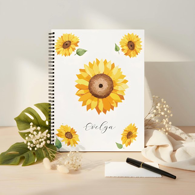 Carnet Sunflower Notebook – Design for Gentle Souls (Créateur téléchargé)