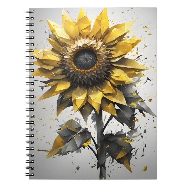 Carnet Sunflower - Watercolor flowers (Devant)