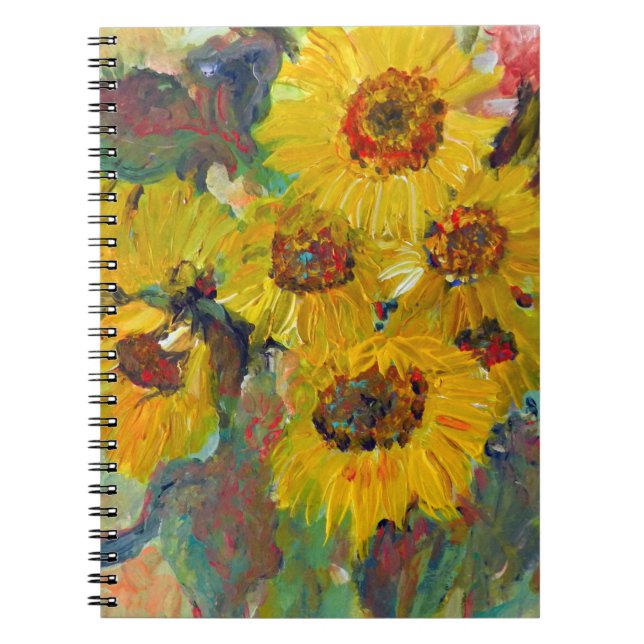 Carnet sunflower wting pad (Devant)