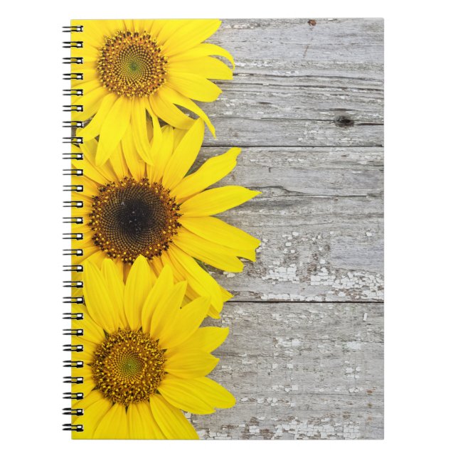 Carnet Sunflowers on table (Devant)