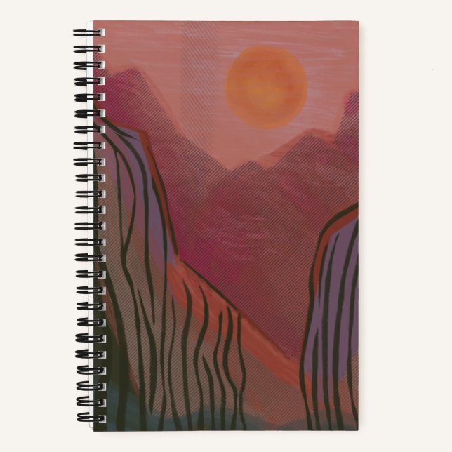 Carnet Sunrise Sunset Mountain Trail Magique Adventure (Recto)