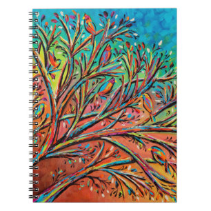 Carnet Sunrise Treetop Birds II