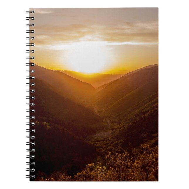 Carnet Sunset Over Mountains (Devant)