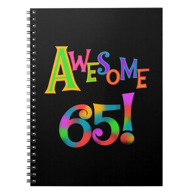 Carnet Super 65 Tshirts et cadeaux d'anniversaire (Devant)