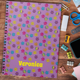 Carnet Super Hippie Paix et douche à fleurs