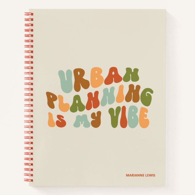 Carnet Super Rétro Urbain L'Urbanisme Est Mon Vibe, Plani (Devant)