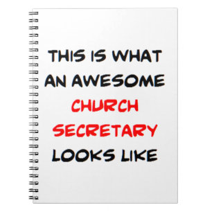 Carnet super secrétaire d'église