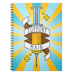 Carnet Support principal Gamer Yellow Cartoon Syringe