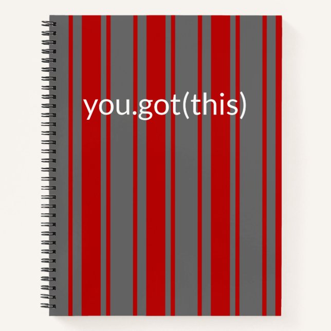 Carnet Support technique en Scarlet & Grey (Devant)